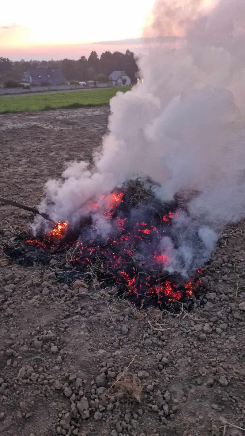 zdjęcie: Spalała odpady porolnicze.