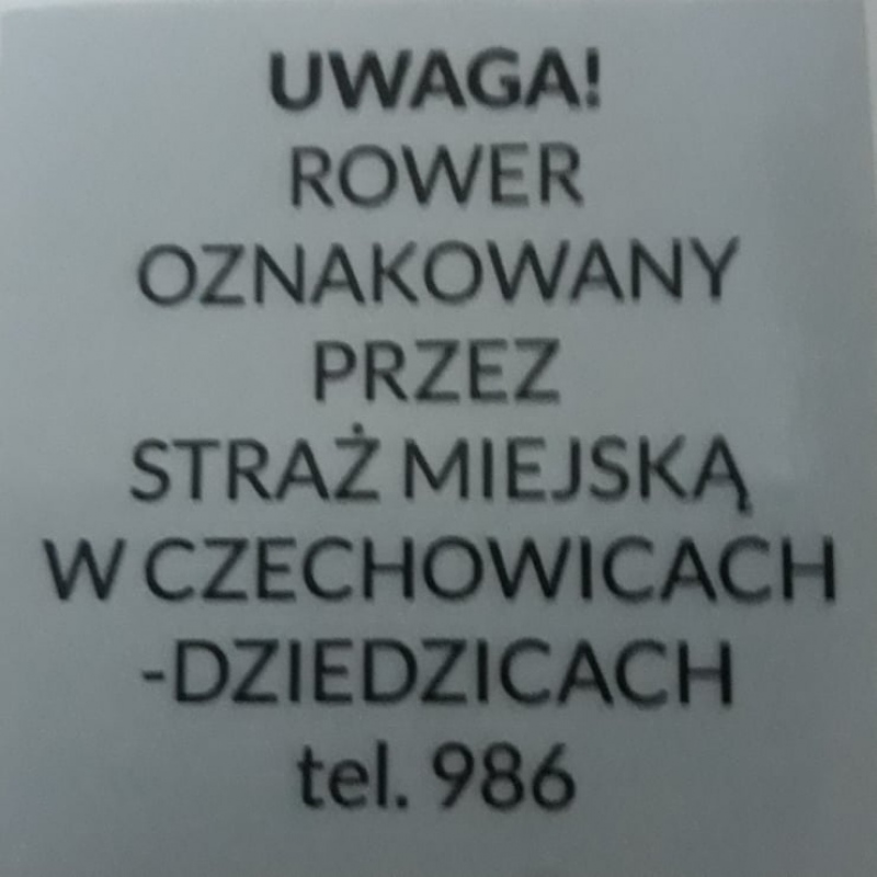 zdjęcie: Znakowanie rowerów