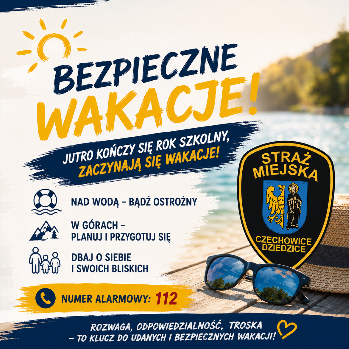 zdjęcie: Bezpieczne wakacje 2026 –  pamiętajmy o bezpieczeństwie!